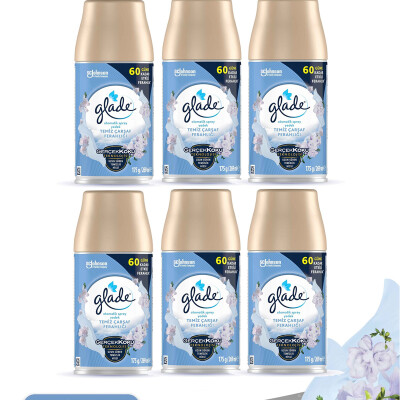 Glade Oda Kokusu Yedek Sprey Temiz Çarşaf Ferahlığı 6 x 269 ml./175gr.