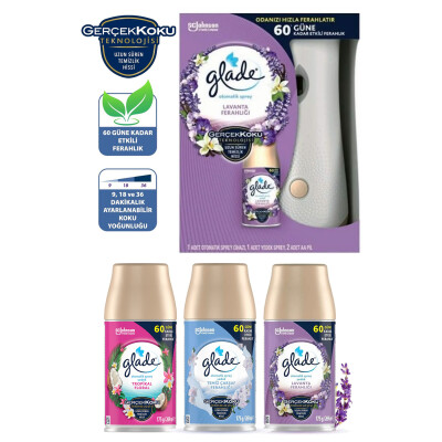 Glade Lavanta Otomatik Oda Kokusu Makine + 3 Yedek Promosyon Paketi