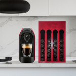 Uyumlu Kapsül Kahve Tutucu Kırmızı Siyah Renk 24 Kapsül Kapasiteli Kapsül Standı Organizer